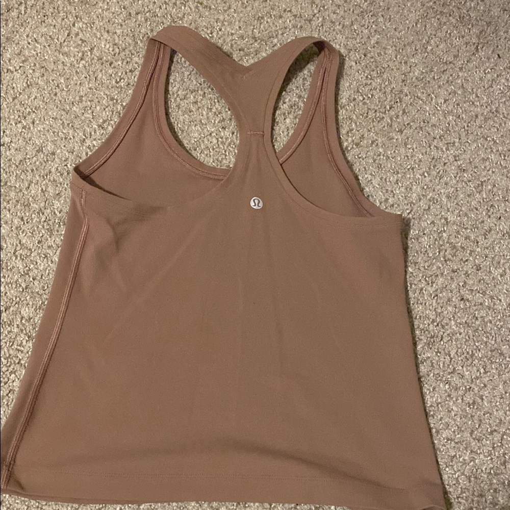 Lululemon Athletica Tan Sleeveless Fitted Tank Top - Picture 2 of 2